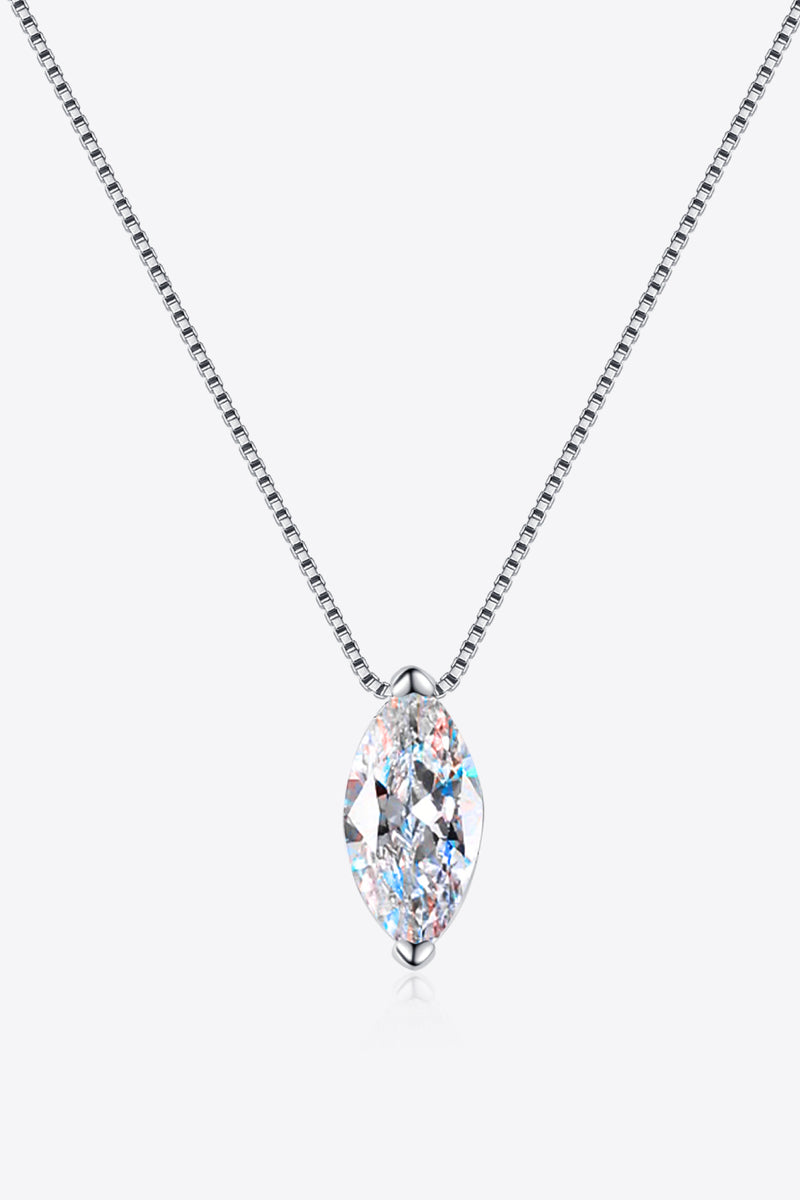 Eternal Brilliance: 1 Carat Moissanite Necklace at Burkesgarb