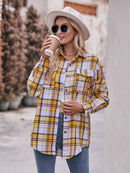 Effortlessly Stylish: Plaid Dropped Shoulder Longline Shirt at Burkesgarb