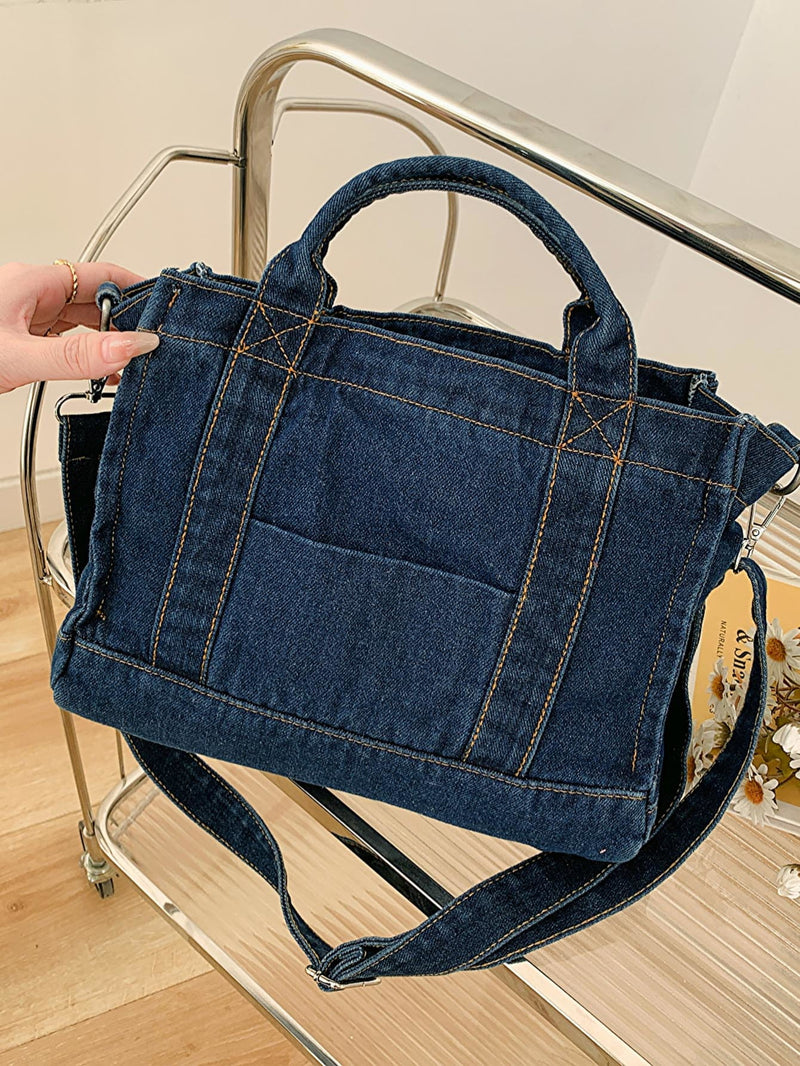 "Classic and Versatile: Denim Shoulder Bag by Burkesgarb | Stylish and Functional Women's Handbag"