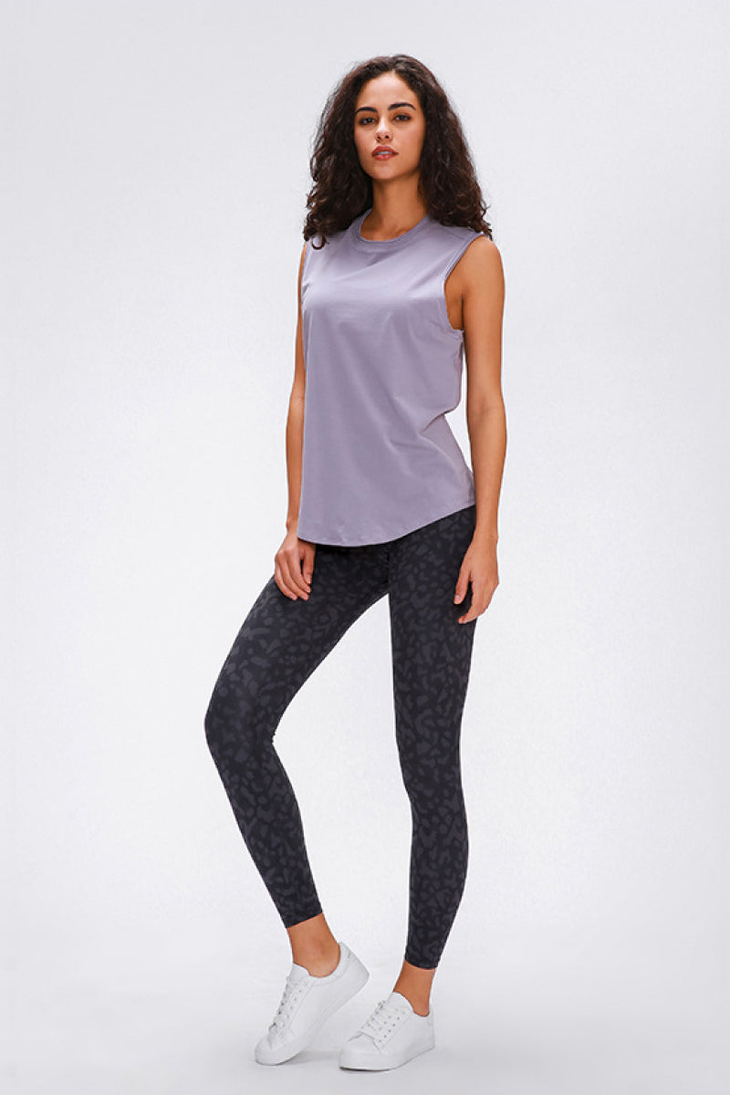 Stay Active in Style with Wide Seamless Band Waist Sports Leggings at Burkesgarb