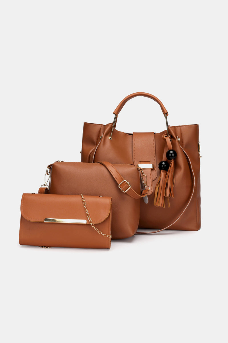 "Complete Your Style with the Luxurious 3-Piece Leather Bag Set by Burkesgarb - Shop Now!"  Bio: "Elevate you