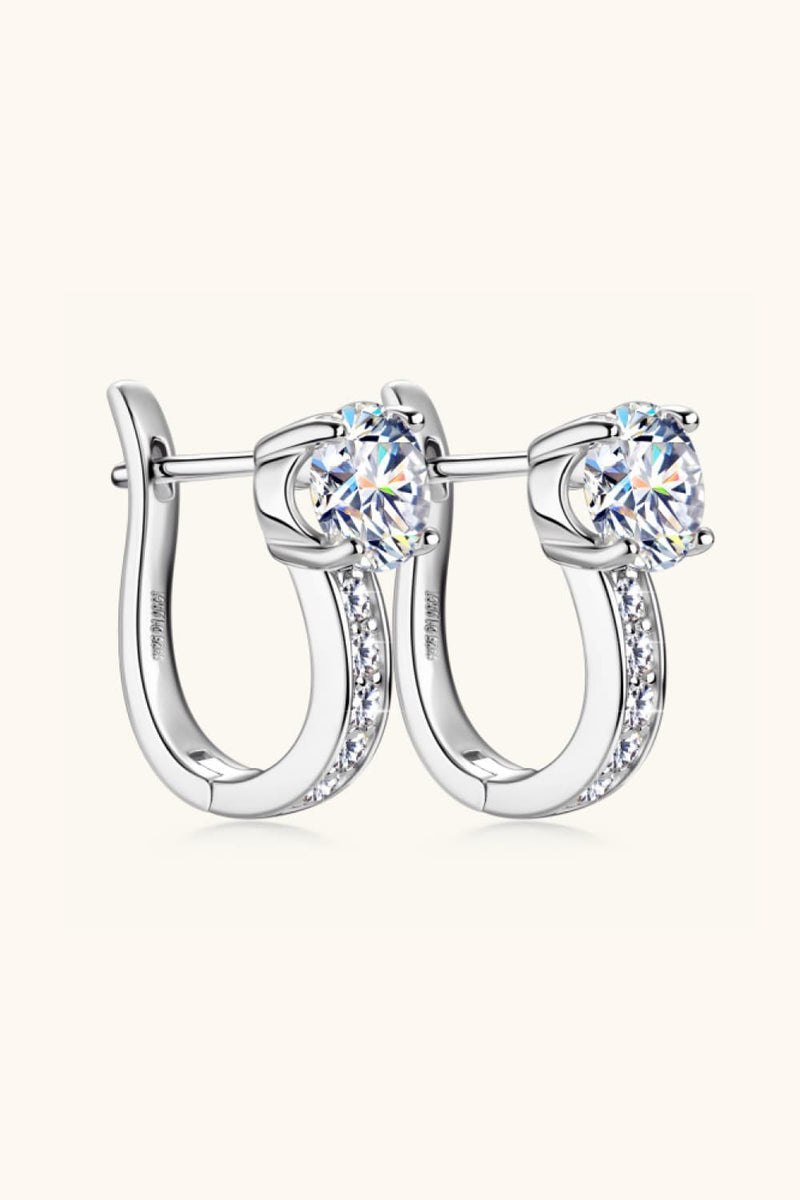 "Radiant Sparkle: 2 Carat Moissanite 925 Sterling Silver Earrings"