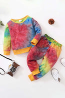 "Shop Trendy Kids Tie-Dye Top and Joggers Set at Burkesgarb | Stylish and Comfortable Outfit for Children