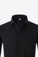Classic Elegance and Timeless Style: Buttoned Long-Sleeve Collared Shirt
