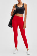 Stay Active in Style with Wide Seamless Band Waist Sports Leggings at Burkesgarb