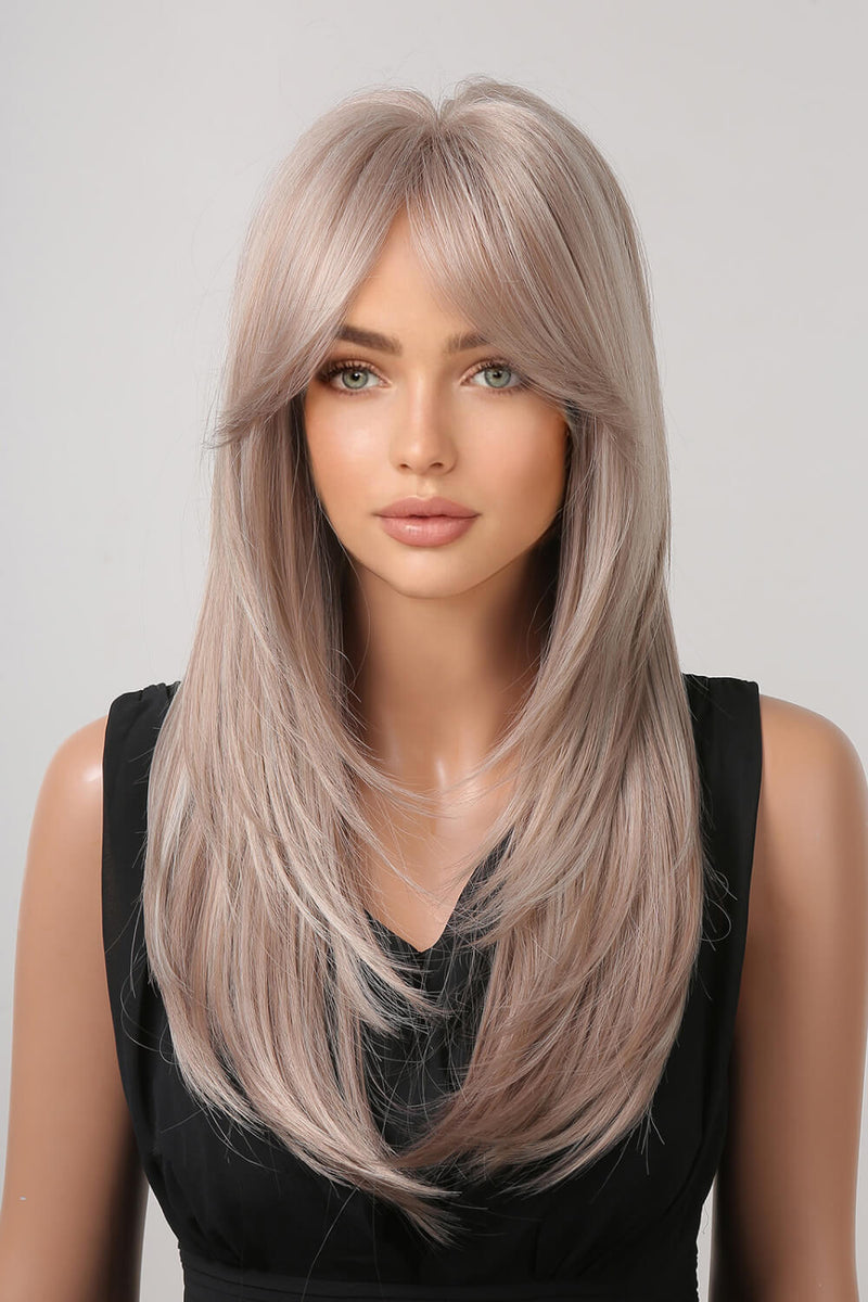 Stylish Simplicity: 13*1" Full-Machine Synthetic Wig, Long Straight 22" Length