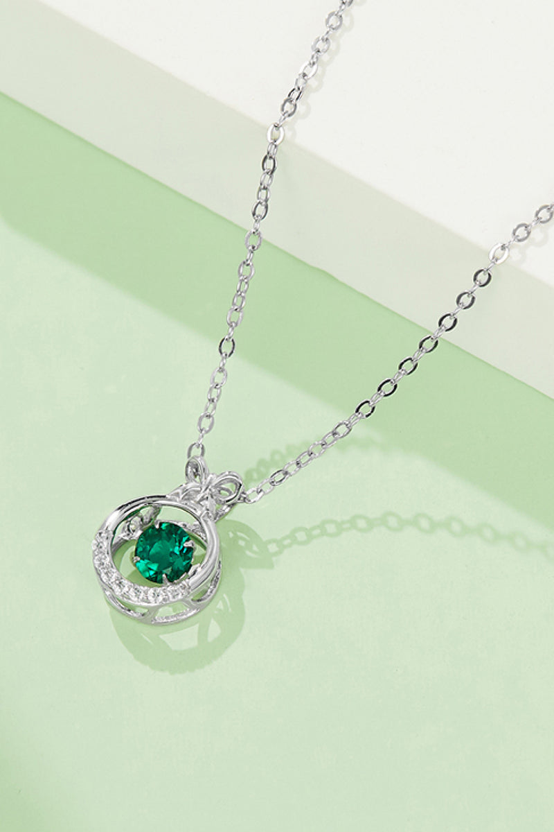 Burkesgarb's Exquisite Ethical Beauty: Lab-Grown Emerald Pendant Necklace