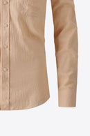 Classic Elegance and Timeless Style: Buttoned Long-Sleeve Collared Shirt