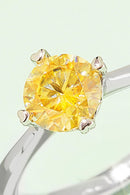 "Shop Stunning 1 Carat Moissanite Sterling Silver Solitaire Ring - Burkesgarb"