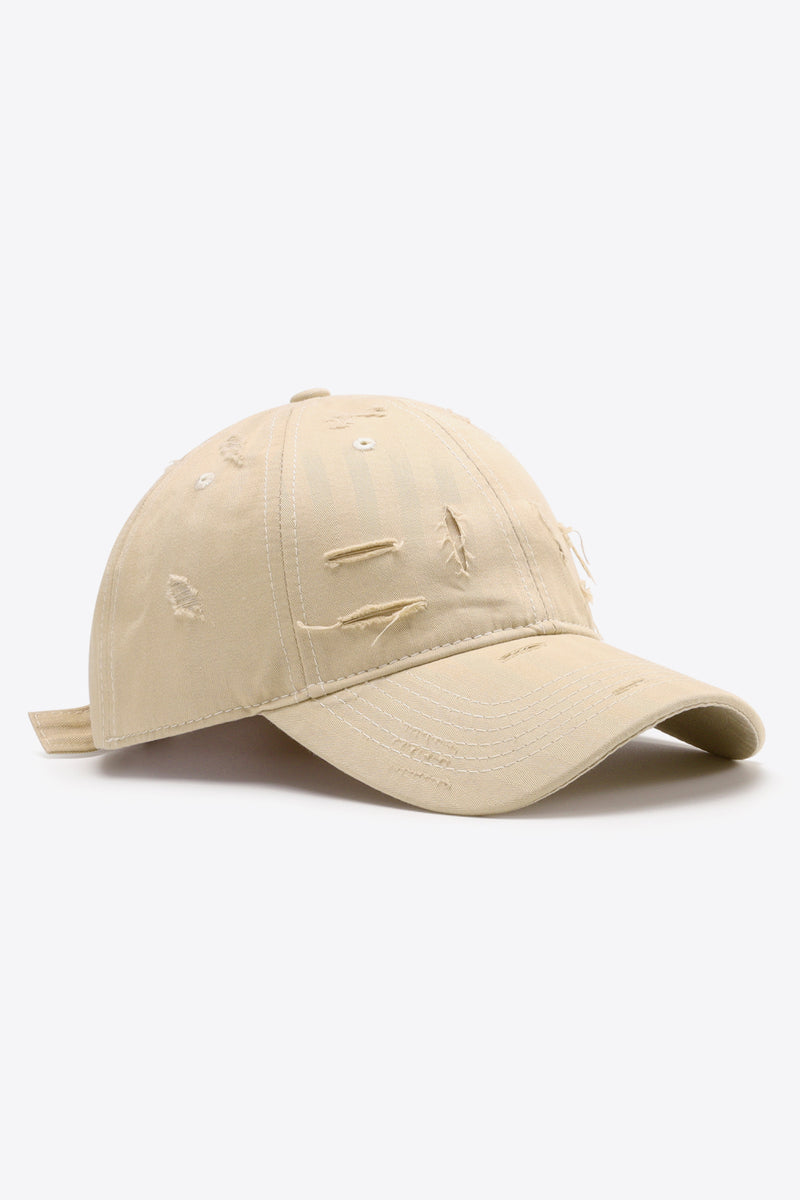 "Cool and Casual: Distressed Adjustable Baseball Cap by Burkesgarb | Trendy and Comfortable Headwear"