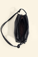 Embrace Chic Simplicity with the Leather Knot Detail Shoulder Bag at Burkesgarb
