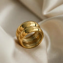 Elegant Gold Double Ridge Ring at Burkesgarb - Shop Now