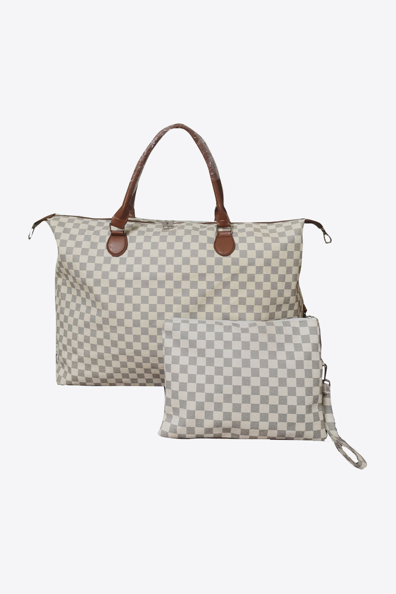 Effortless Style with the Checkered Two-Piece Bag Set at Burkesgarb