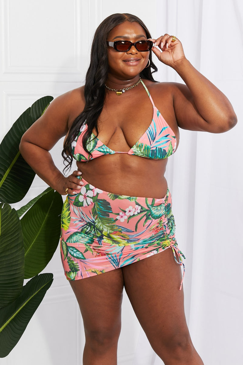 Embrace Beach-Ready Style with our Bikini and Sarong Set