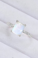 Radiant Elegance: Square Moonstone Ring at Burkesgarb