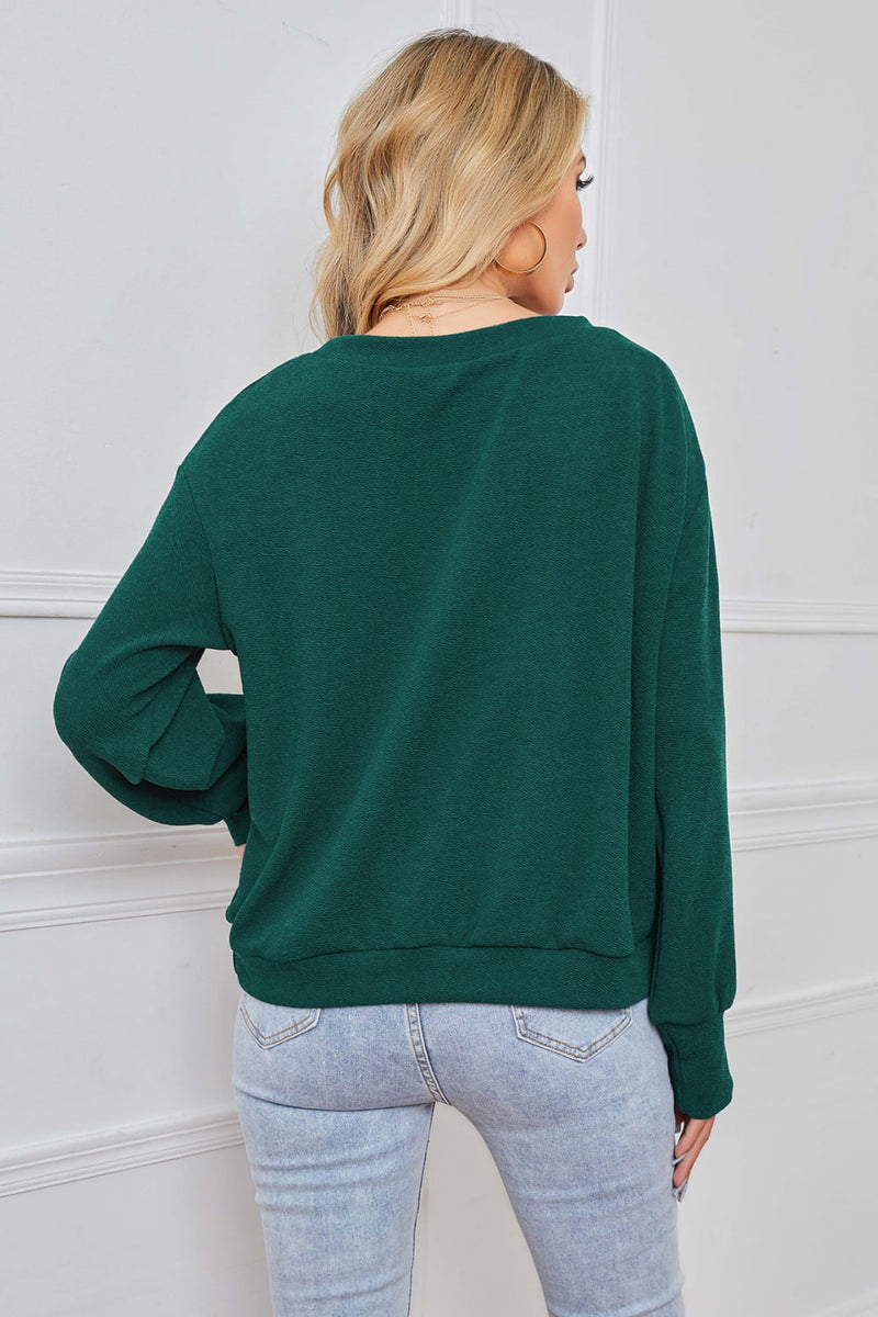 Elevate Your Winter Wardrobe with the Round Neck Dropped Shoulder Pullover Sweater at Burkesgarb