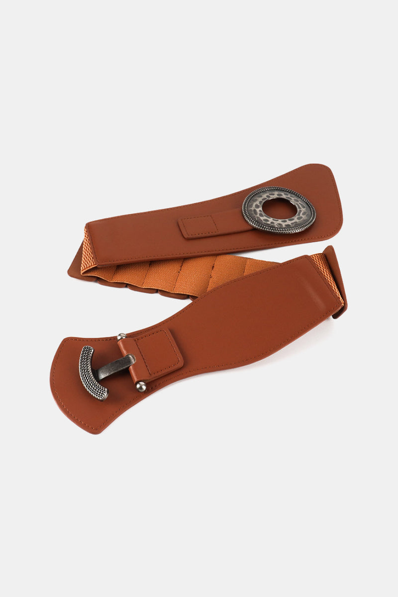 Embrace Retro Style with the Elastic Wide Belt at Burkesgarb