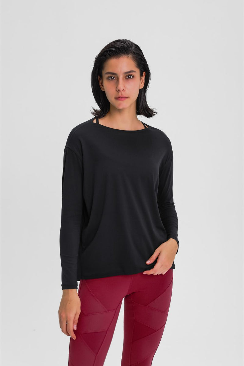 Stay Comfy and Trendy with our Loose Fit Active Top | Burkesgarb