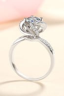 Elegant and Sparkling: 1 Carat Moissanite 925 Sterling Silver Ring | Burkesgarb