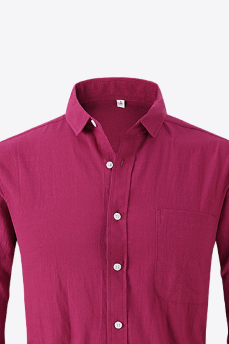 Classic Elegance and Timeless Style: Buttoned Long-Sleeve Collared Shirt