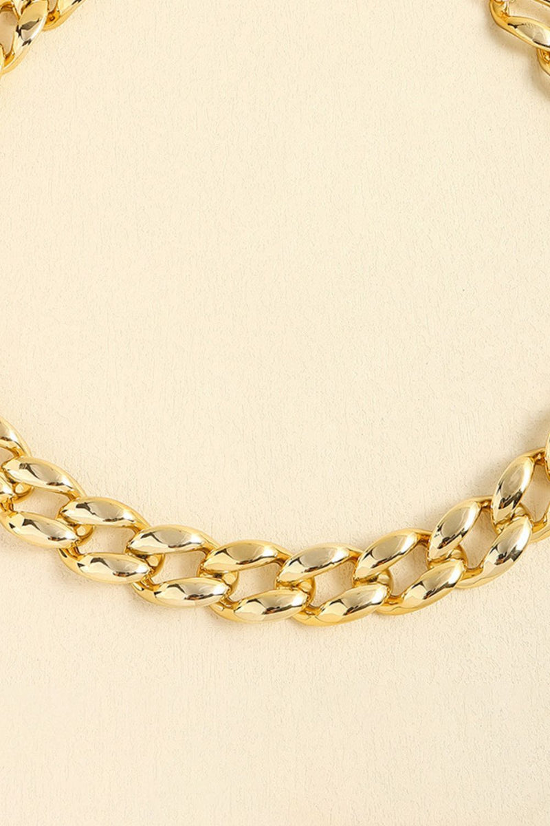 Bold and Trendy: 1" Width Acrylic Curb Chain Belt at Burkesgarb