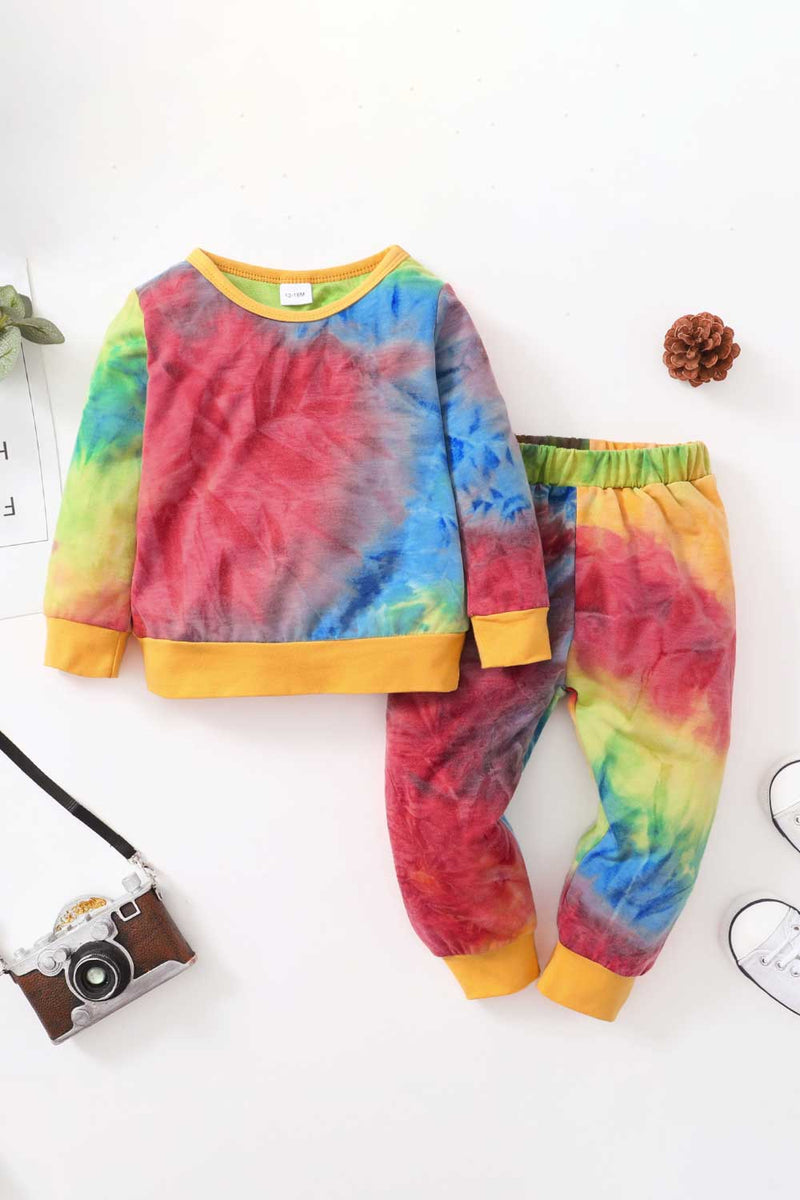 "Shop Trendy Kids Tie-Dye Top and Joggers Set at Burkesgarb | Stylish and Comfortable Outfit for Children