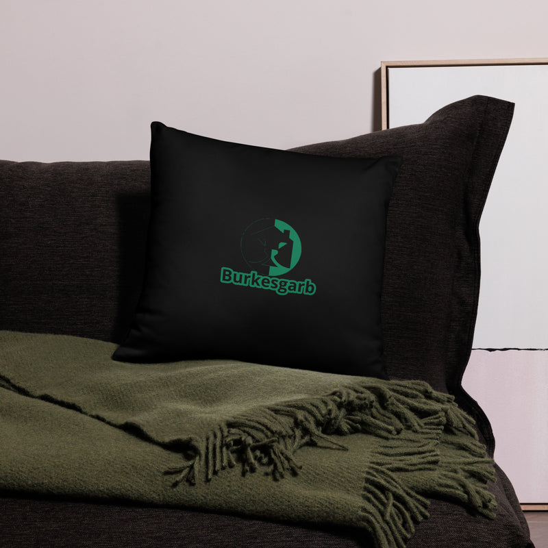 "Elevate Your Space with the Burkesgarb Decorative Logo Pillow"