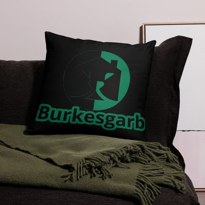 "Elevate Your Space with the Burkesgarb Decorative Logo Pillow"