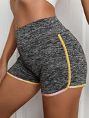 "Comfortable and Stylish: Heathered Wide Waistband Shorts by Burkesgarb | Versatile and Trendy Bottoms"