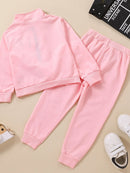 Kids SMILE Half Zip Sweatshirt and Joggers Set: Style and Comfort at Burkesgarb