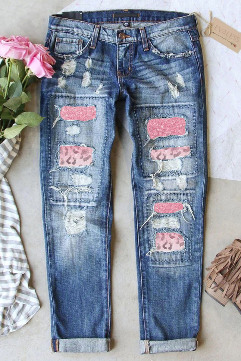 Embrace Effortlessly Cool Style with Distressed Straight Leg Jeans