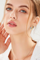 "Radiant Sparkle: 4 Carat Moissanite 925 Sterling Silver Earrings by Burkesgarb"