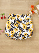 Charming and Comfortable: Button Tank and Floral Shorts Set for Babies at Burkesgarb