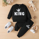 Discover Royalty: King Graphic Tee and Pants Set at Burkesgarb