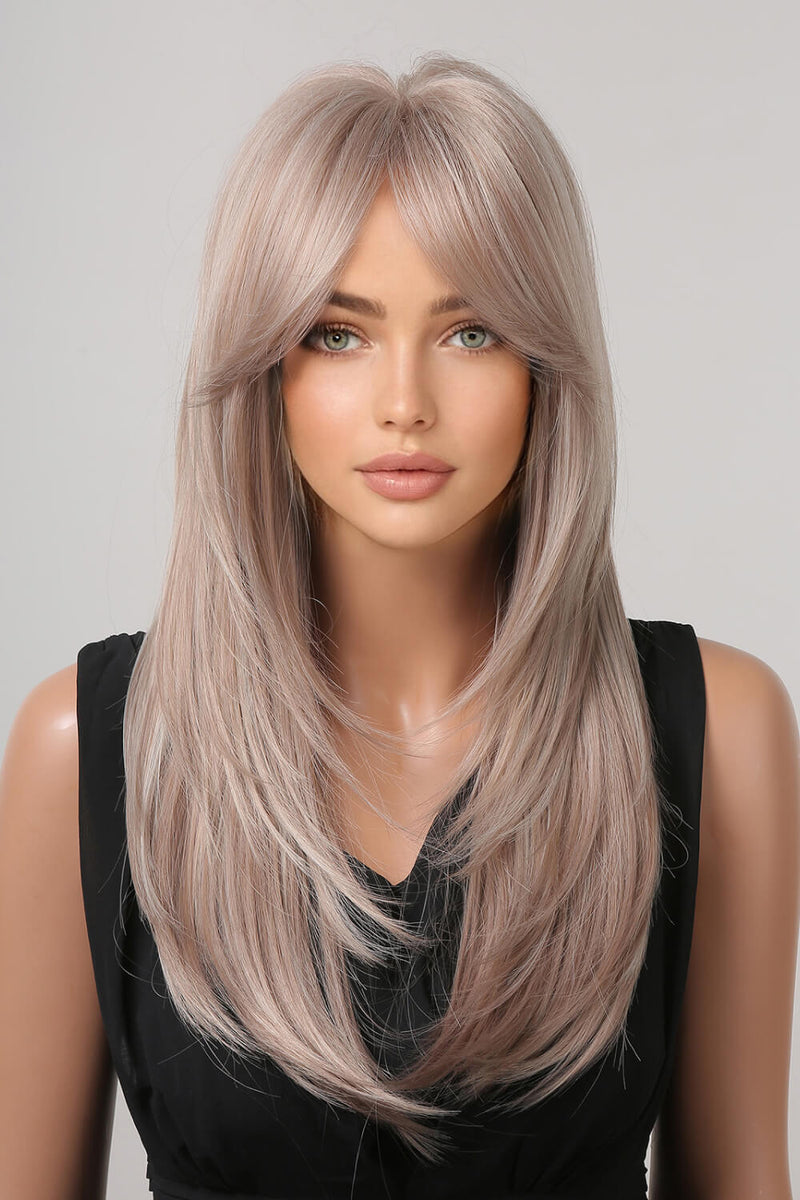 Stylish Simplicity: 13*1" Full-Machine Synthetic Wig, Long Straight 22" Length