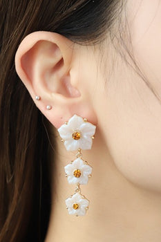 "Elegantly Feminine: Flower Earrings by Burkesgarb | Stylish and Delicate Accessories"