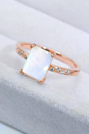 Radiant Elegance: Square Moonstone Ring at Burkesgarb