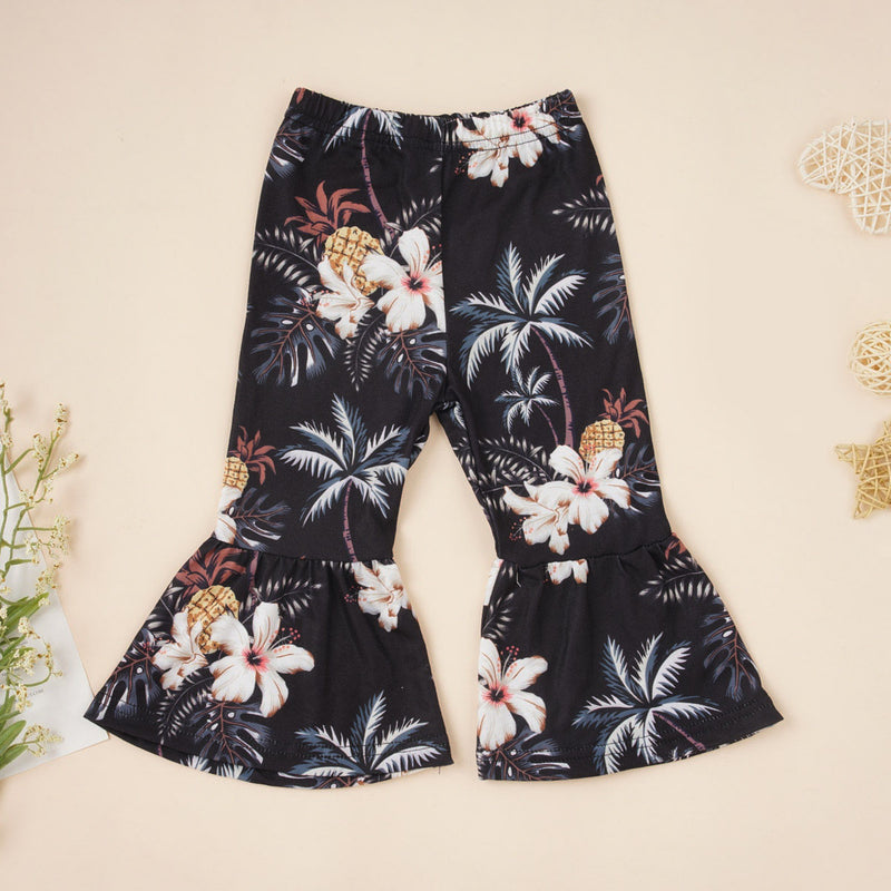 Celebrate the Season with the HELLO SUMMER Top and Floral Flare Pants Set at Burkesgarb