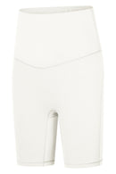 Sleek and Comfortable: Seamless High-Rise Wide Waistband Biker Shorts at Burkesgarb