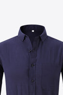 Classic Elegance and Timeless Style: Buttoned Long-Sleeve Collared Shirt