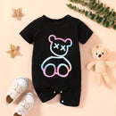 Adorable Baby Bear Short Sleeve Romper at Burkesgarb