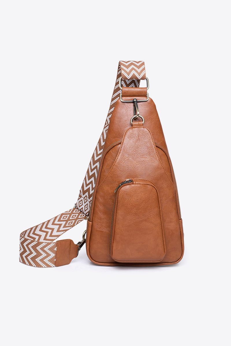 Explore in Style with the Burkesgarb Take A Trip PU Leather Sling Bag