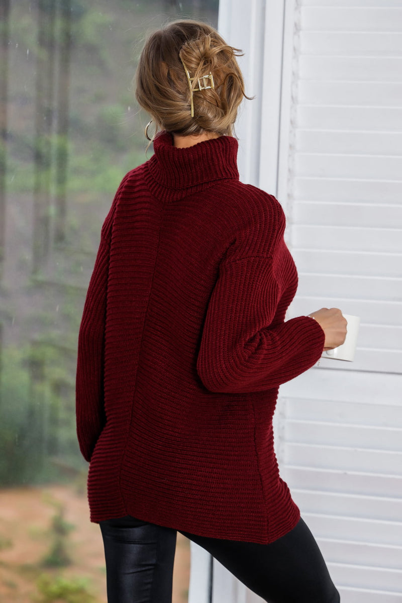 Stay Cozy and Chic with the Turtleneck Tunic Sweater at Burkesgarb