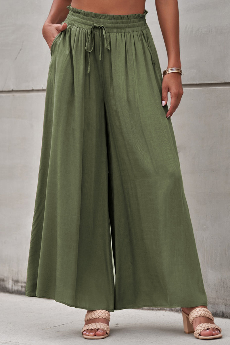 "Fashionably Flowy: Wide Leg Pants by Burkesgarb | Stylish and Comfortable Women's Bottoms"