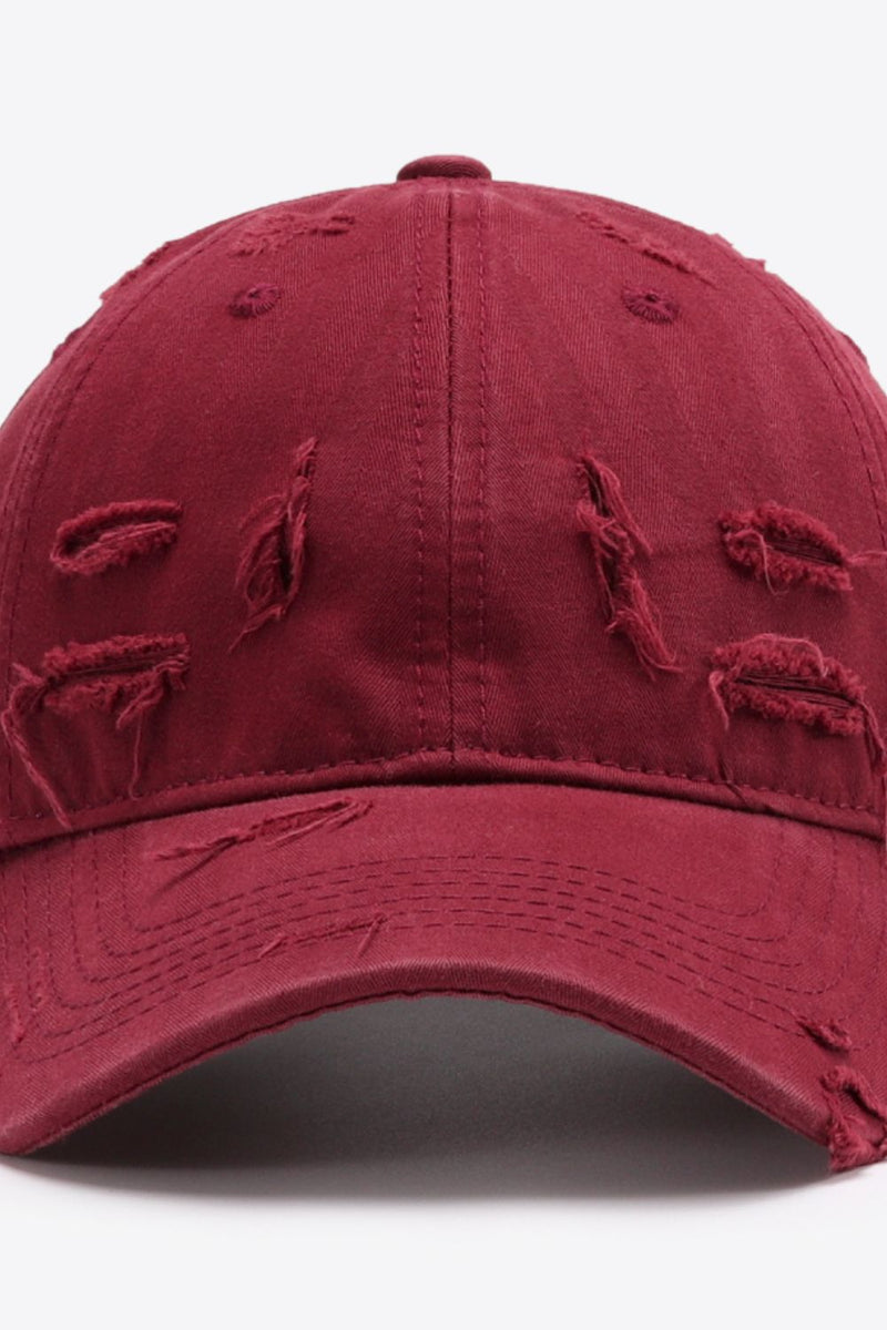 "Cool and Casual: Distressed Adjustable Baseball Cap by Burkesgarb | Trendy and Comfortable Headwear"