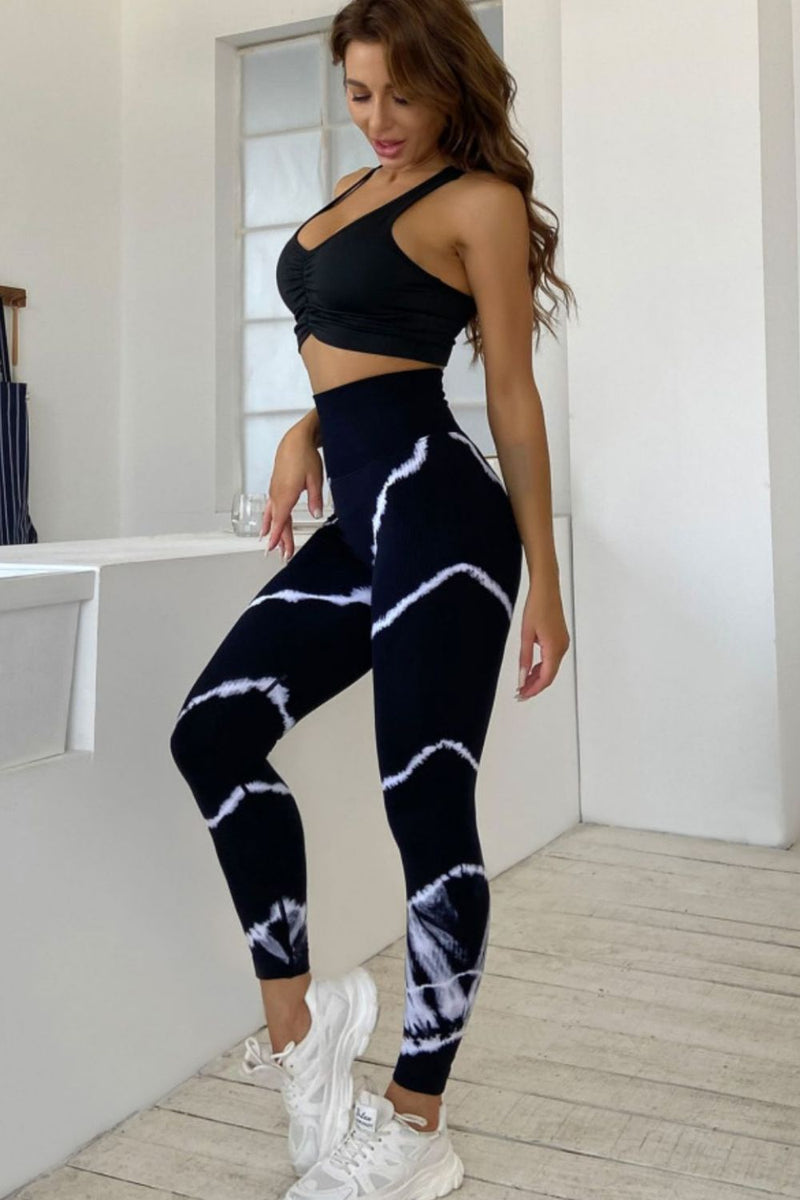 Streamline Your Style with Slim Fit High Waist Long Active Pants at Burkesgarb