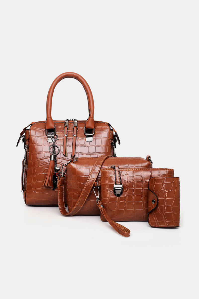 Elevate Your Style with the 4-Piece Leather Bag Set at Burkesgarb