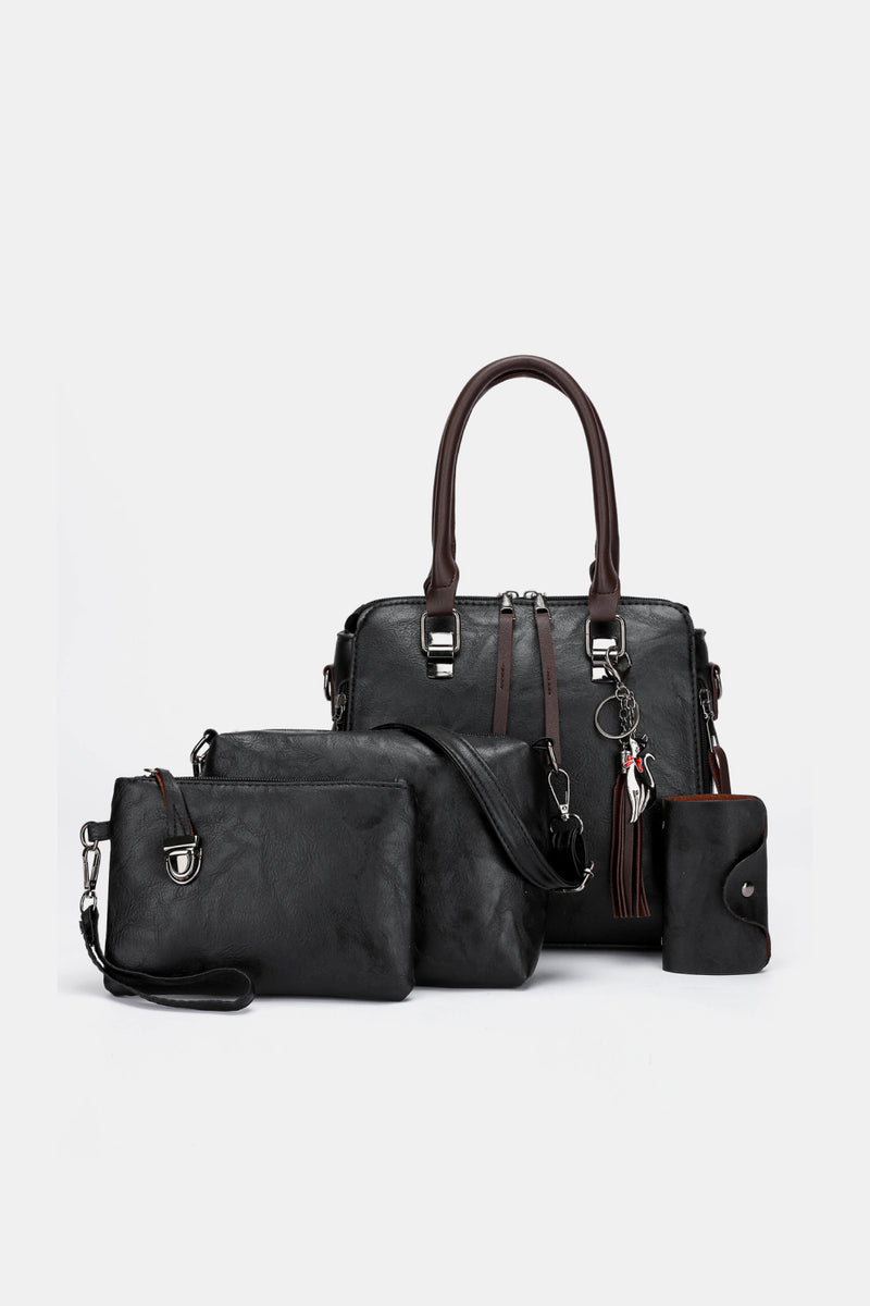 Elevate Your Style with the 4-Piece Leather Bag Set at Burkesgarb