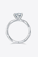 Elegance Redefined: 1 Carat Moissanite 925 Sterling Silver Ring at Burkesgarb