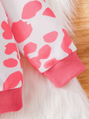 Girls Animal Print Graphic Hoodie and Joggers Set at Burkesgarb